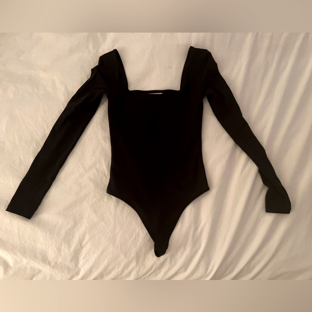 COPY - Babaton Black Body Suit Square Neck